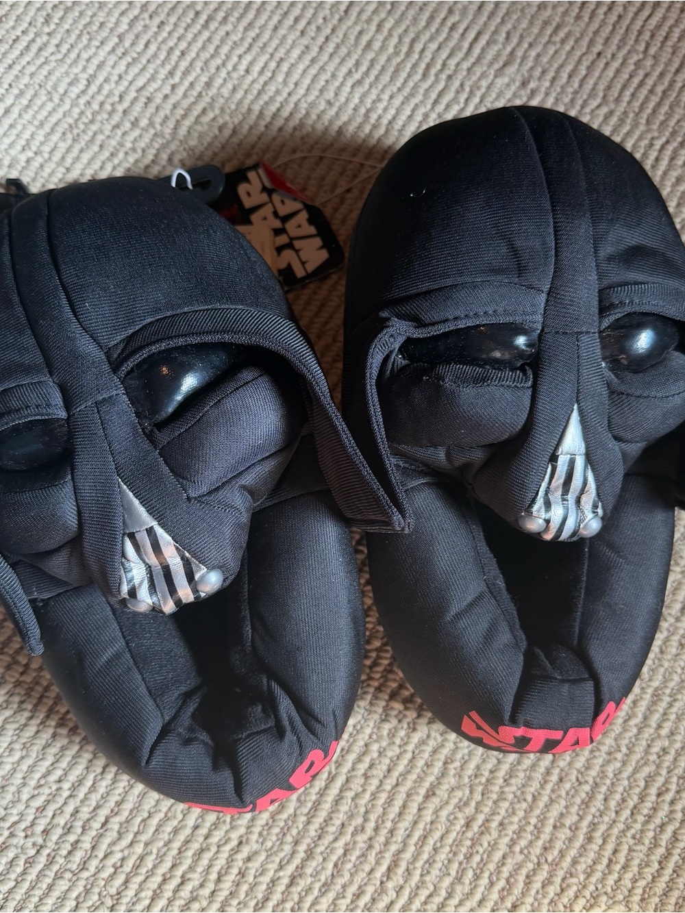 Star Wars Disney Slippers Black Darth Vader Kids Sz 13/1  NWT
